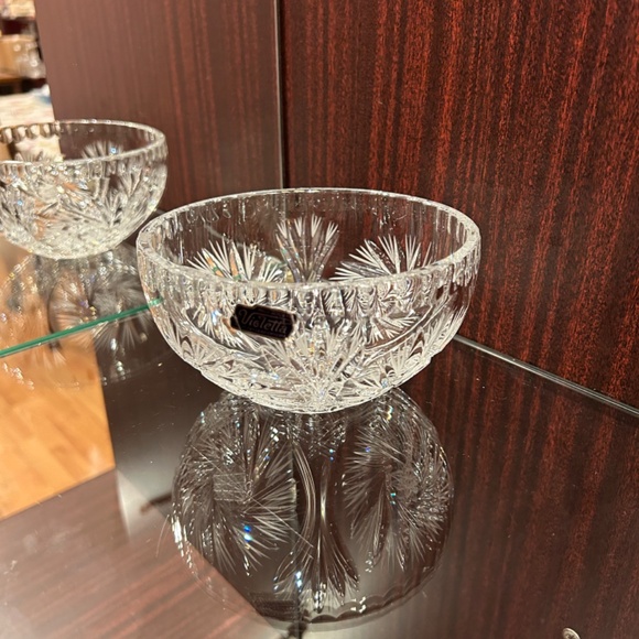 Violetta Round Crystal Candy Bowl Made in Poland - Picture 4 of 7